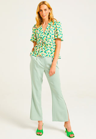 Tailored Trousers in Sage Green - ANGELEYE