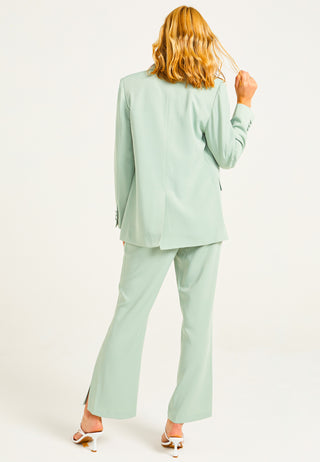 Classic Blazer with Pockets in Sage Green - ANGELEYE