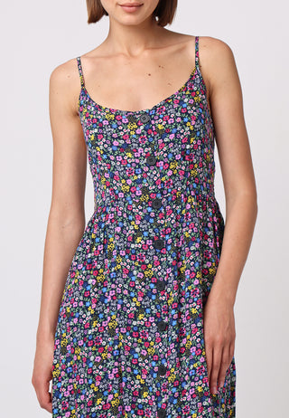 Cami Shirred Back Button Detail Maxi Dress - ANGELEYE