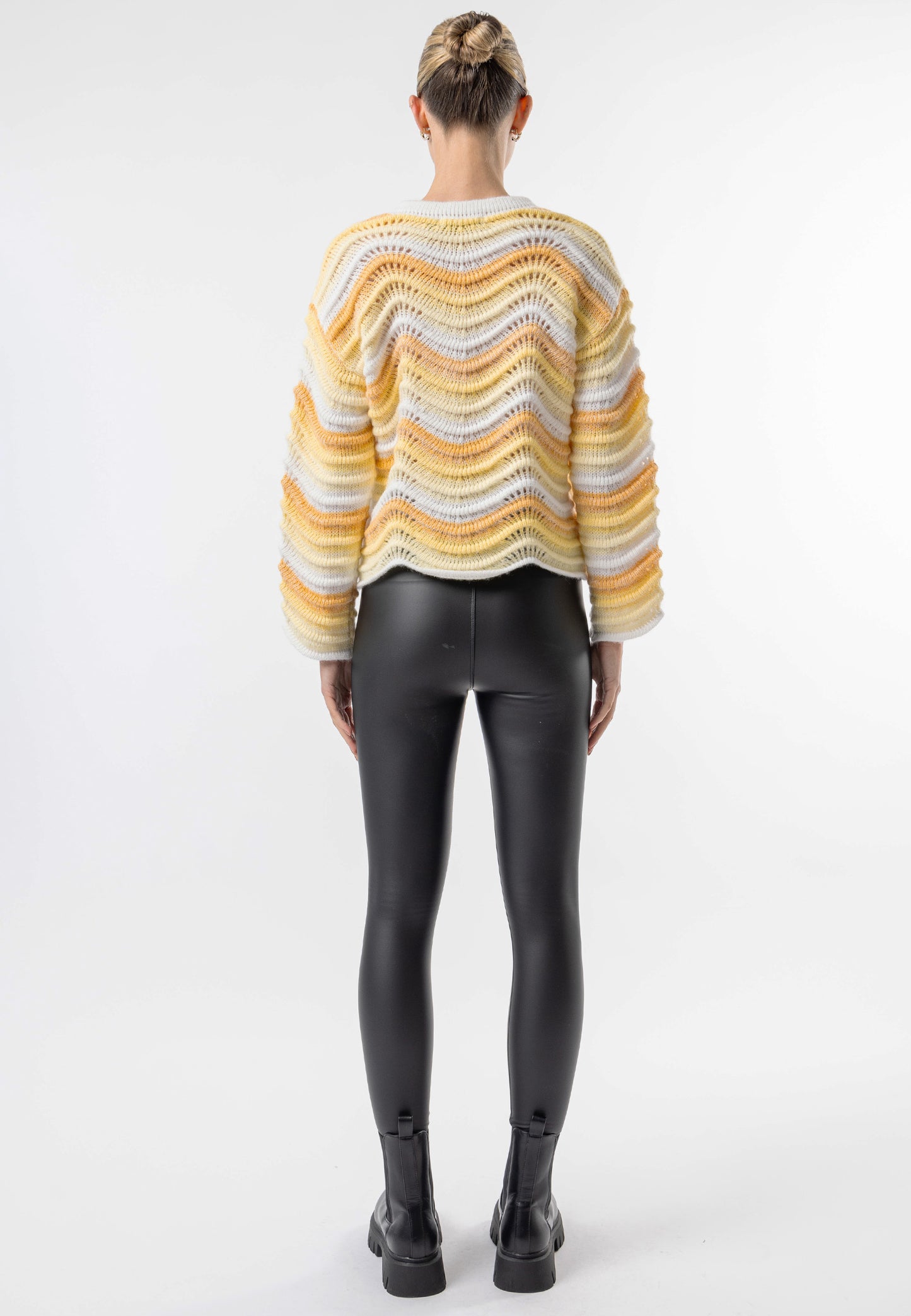 Wavy Yellow Ombre Knit Jumper