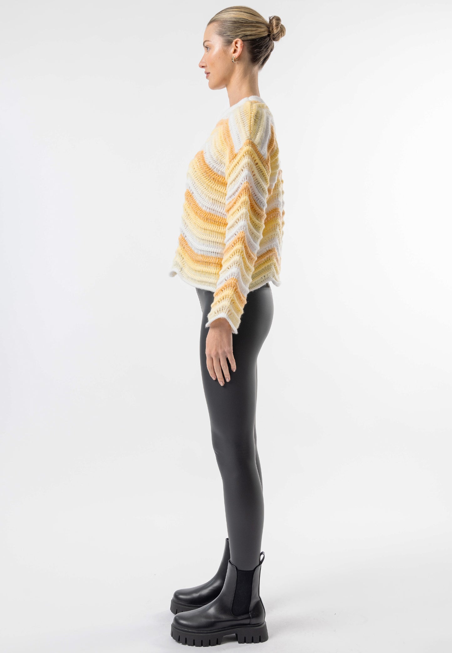 Wavy Yellow Ombre Knit Jumper