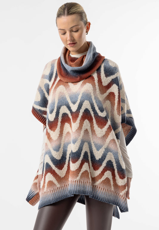 Californian Roll Neck Batwing Poncho - ANGELEYE