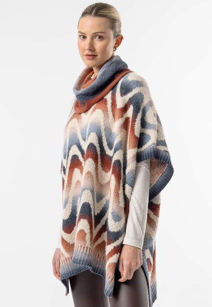 Californian Roll Neck Batwing Poncho - ANGELEYE