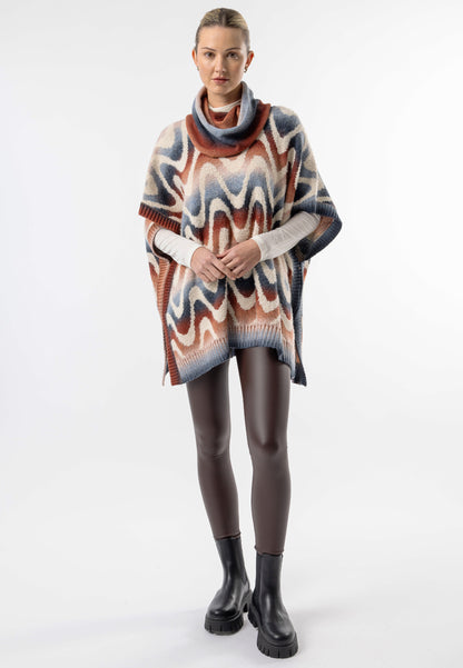 Californian Roll Neck Batwing Poncho - ANGELEYE