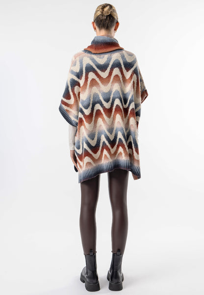 Californian Roll Neck Batwing Poncho - ANGELEYE