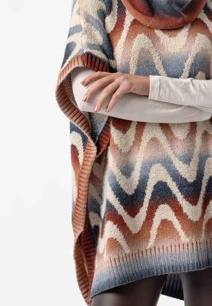 Californian Roll Neck Batwing Poncho - ANGELEYE