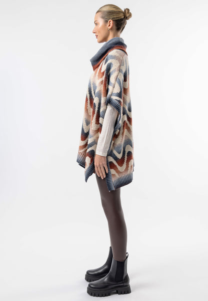 Californian Roll Neck Batwing Poncho - ANGELEYE