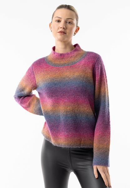 Rainbow Ombre Mock Neck Jumper - ANGELEYE