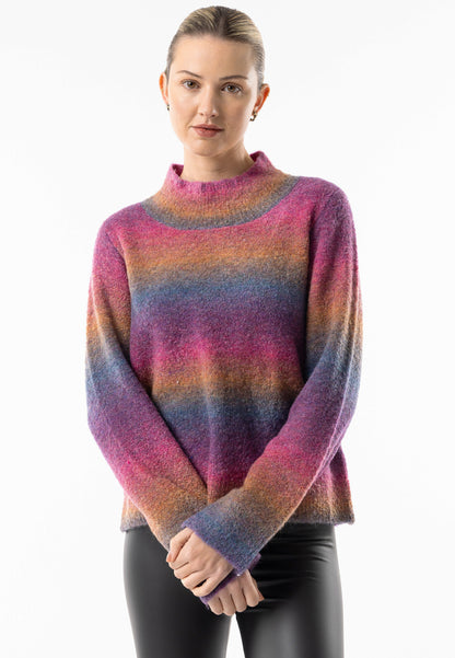 Rainbow Ombre Mock Neck Jumper - ANGELEYE