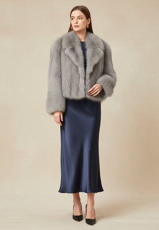 Maxi Slip Skirt in Navy