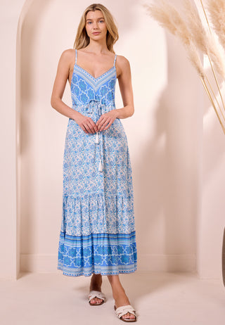 Blue Cami Boho Maxi Dress
