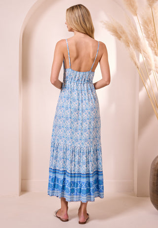 Blue Cami Boho Maxi Dress