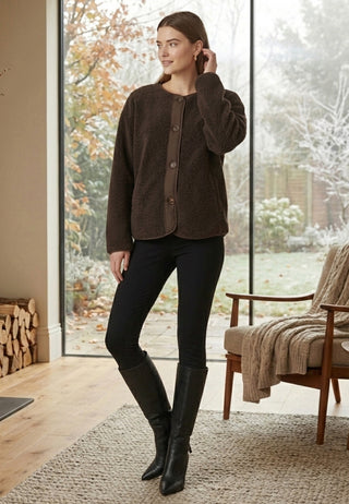 Brown Teddy Fleece Jacket