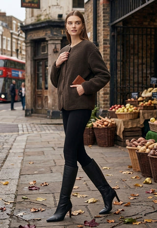 Brown Teddy Fleece Jacket