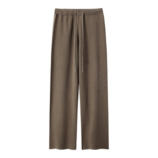 Knitted Wide-Leg Trousers Coffee