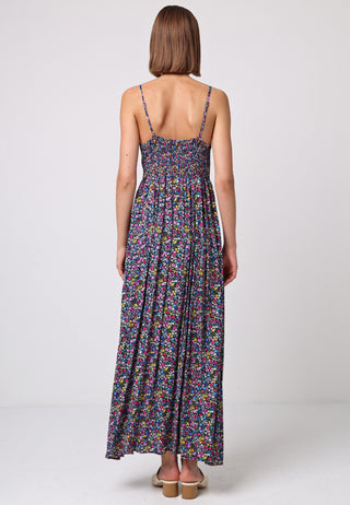 Cami Shirred Back Button Detail Maxi Dress - ANGELEYE