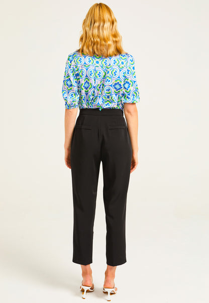 Short Sleeve Shirt in Geometric Print - ANGELEYE